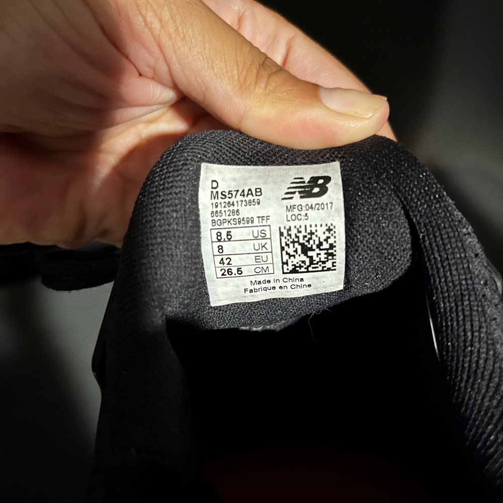Black and Red New Balance Sneakers